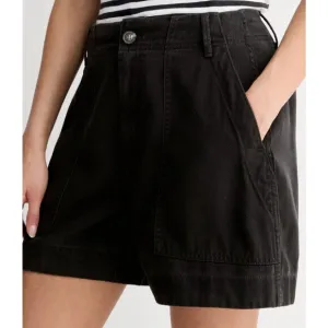 NEW Everlane The Utility Short in Buttersoft Womens 8 Black