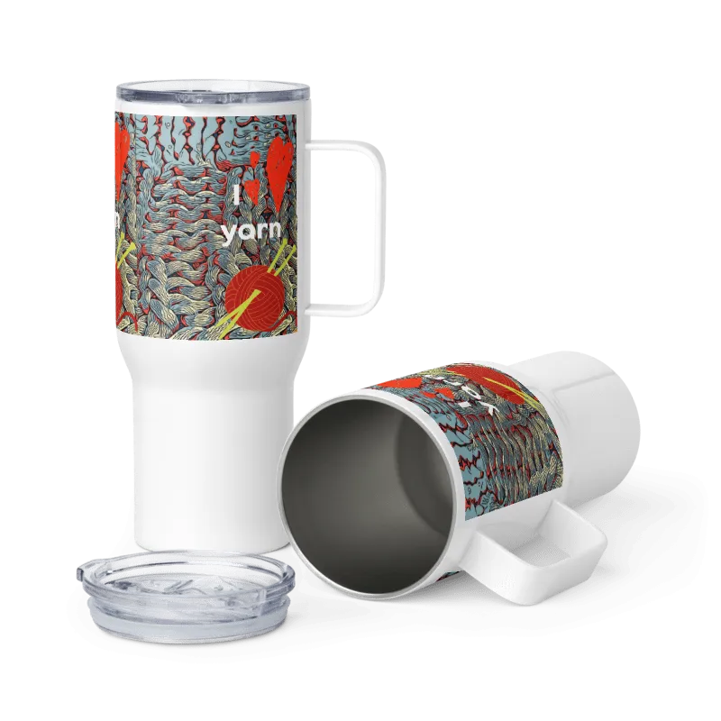 NEW! I love yarn travel mug
