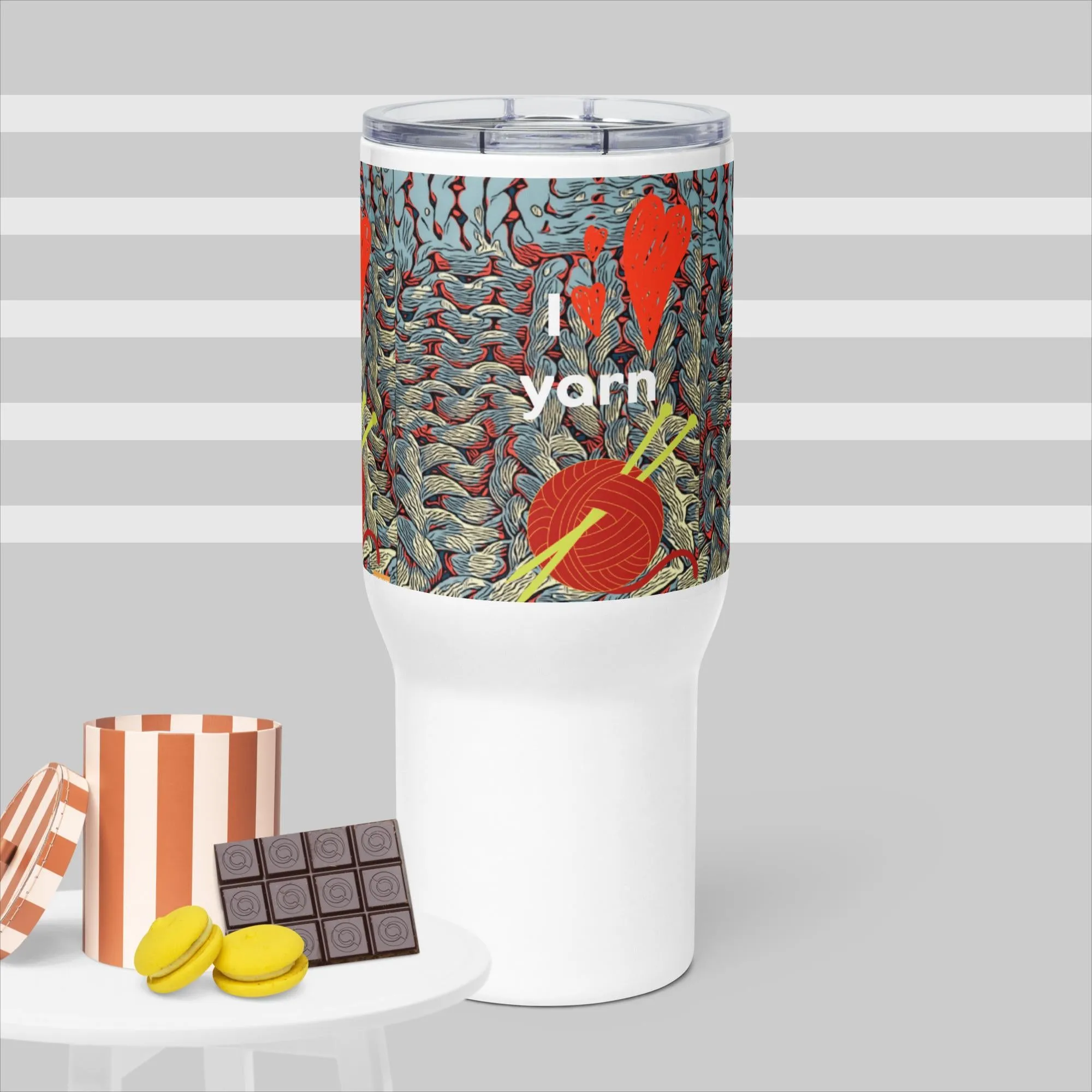 NEW! I love yarn travel mug