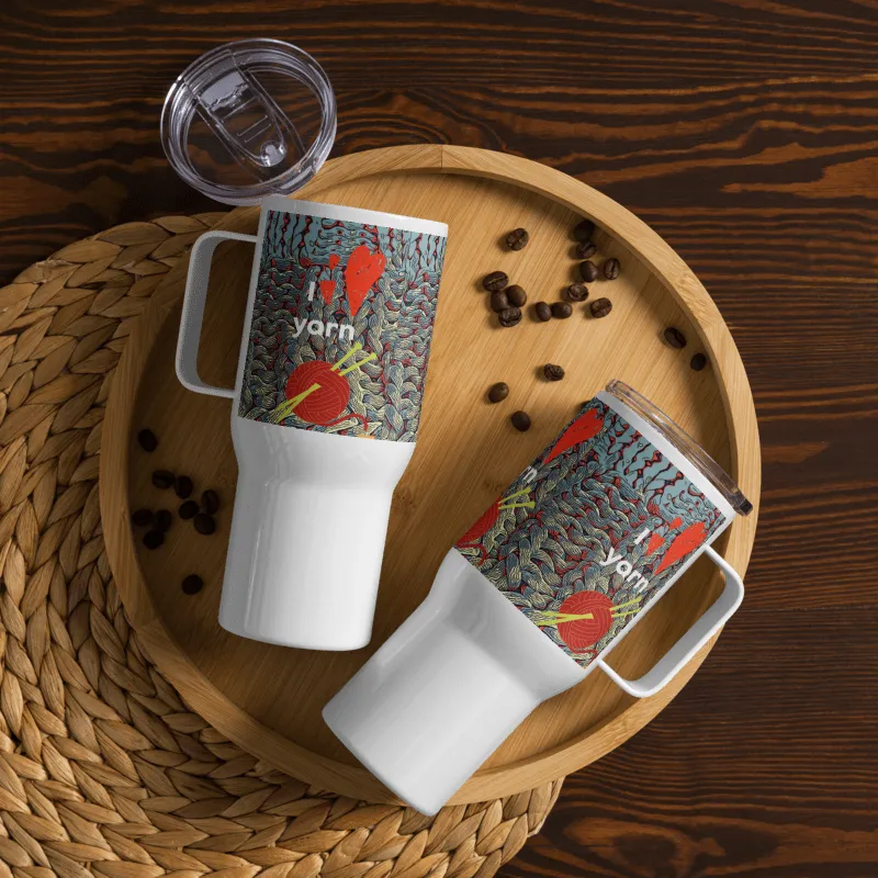 NEW! I love yarn travel mug