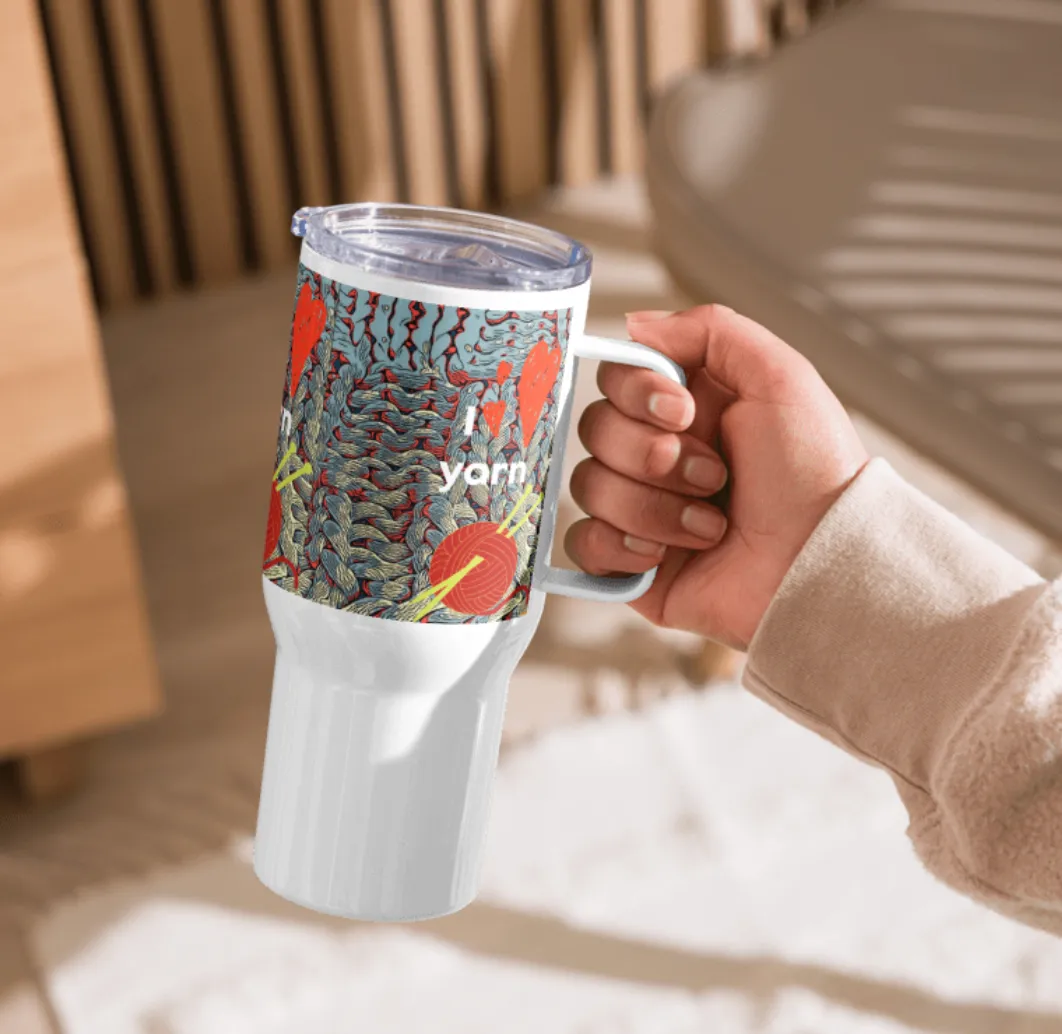 NEW! I love yarn travel mug