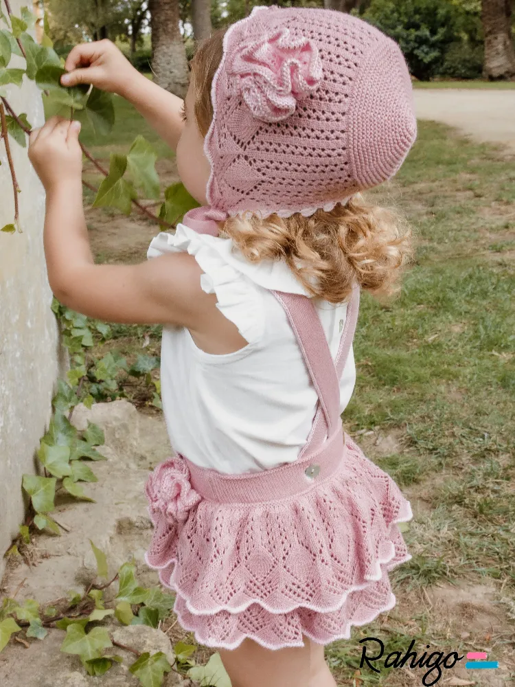 New In Rahigo Girls Dusky Pink Romper & Blouse - Pre Order