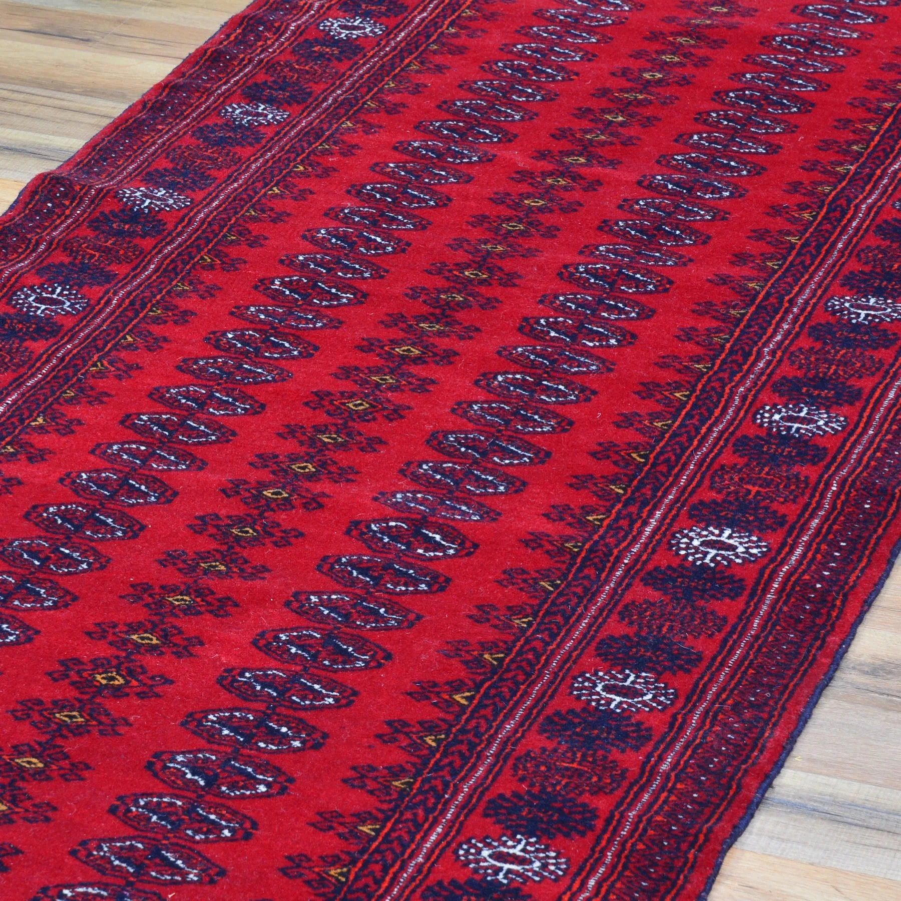 New One of a kind Fine Tribal Turkman Afghan Wool Rug (Size 2.7 X 12.7) Cwral-8295