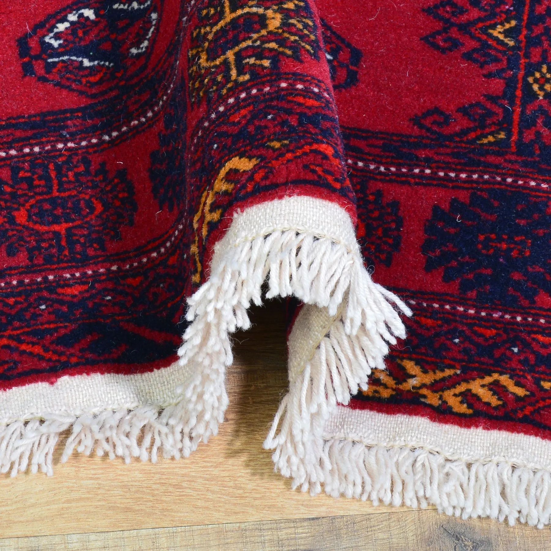 New One of a kind Fine Tribal Turkman Afghan Wool Rug (Size 2.7 X 12.7) Cwral-8295