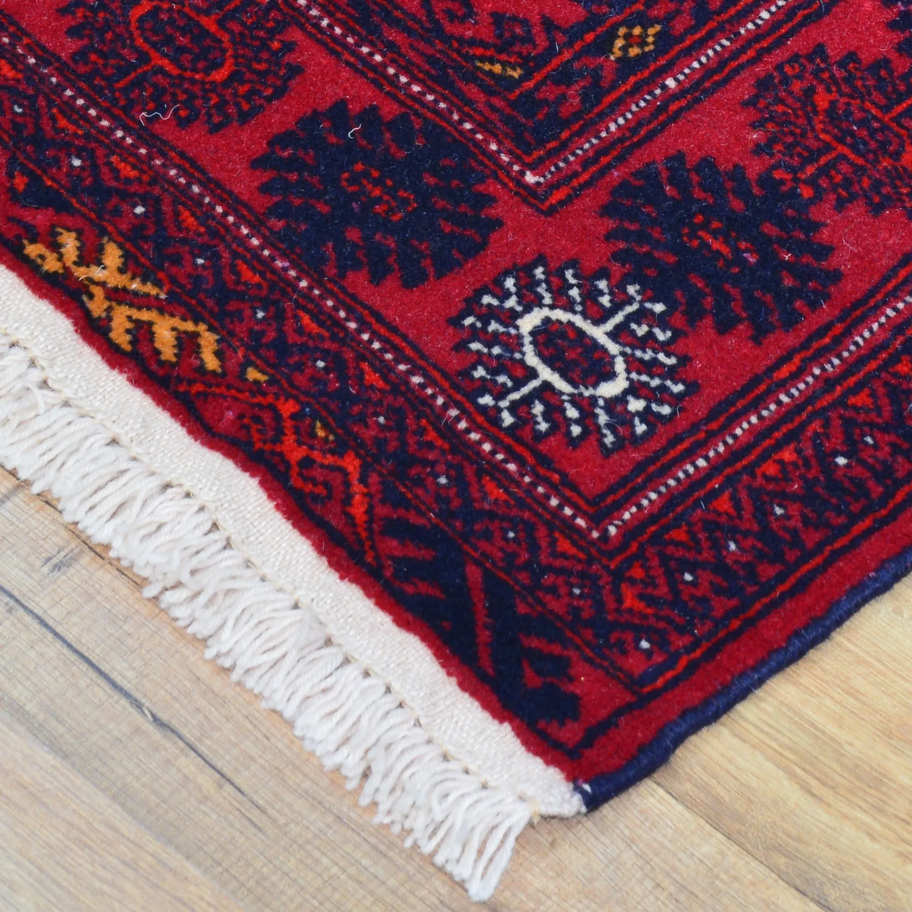 New One of a kind Fine Tribal Turkman Afghan Wool Rug (Size 2.7 X 12.7) Cwral-8295