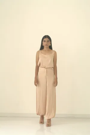 New Season Summer to Fall 2024-Top Racer Relaxed Fit Silk Caramel-CR/S/012-Suzanne-Fashion Edit Hemji