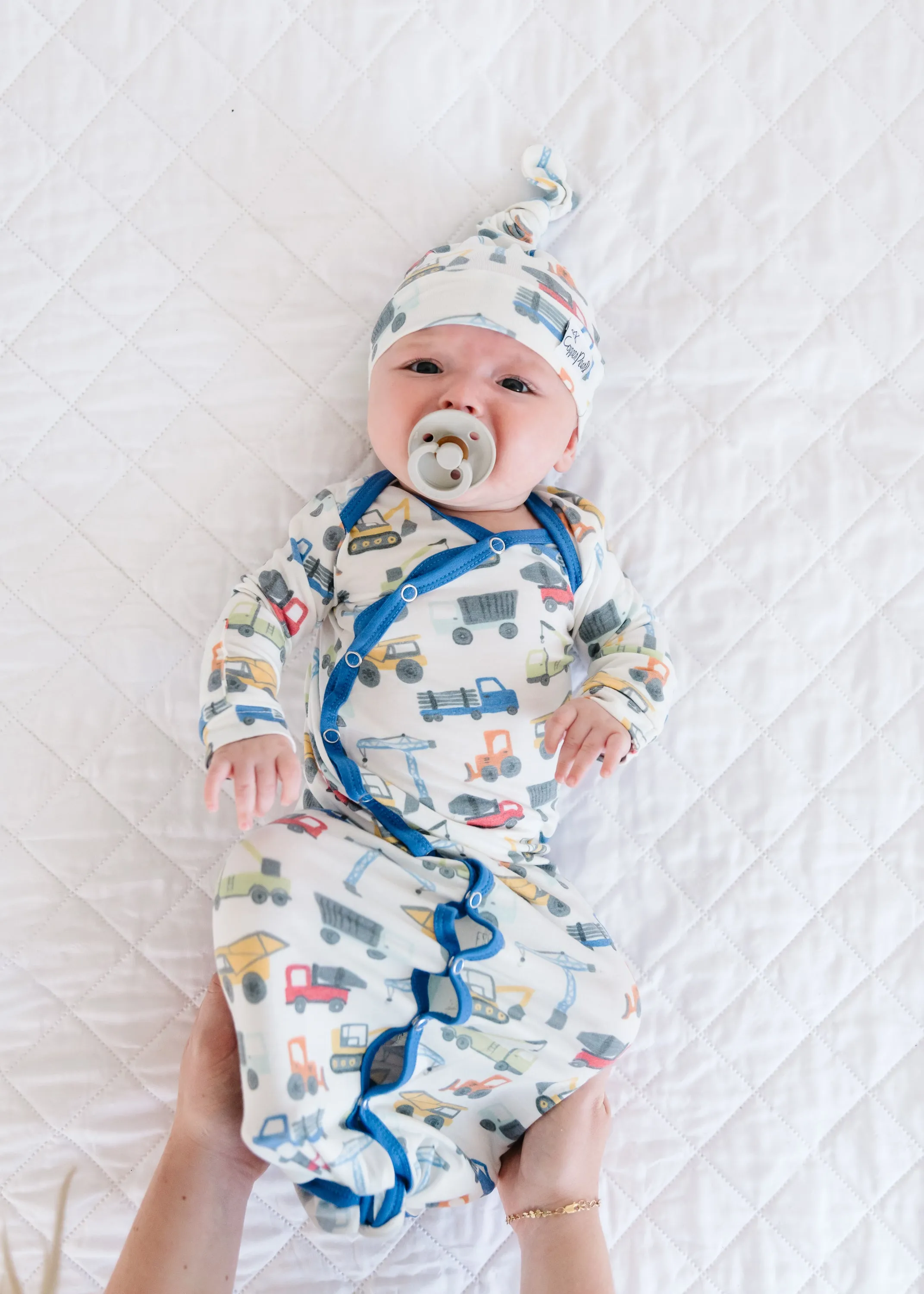 Newborn Knotted Gown - Diesel