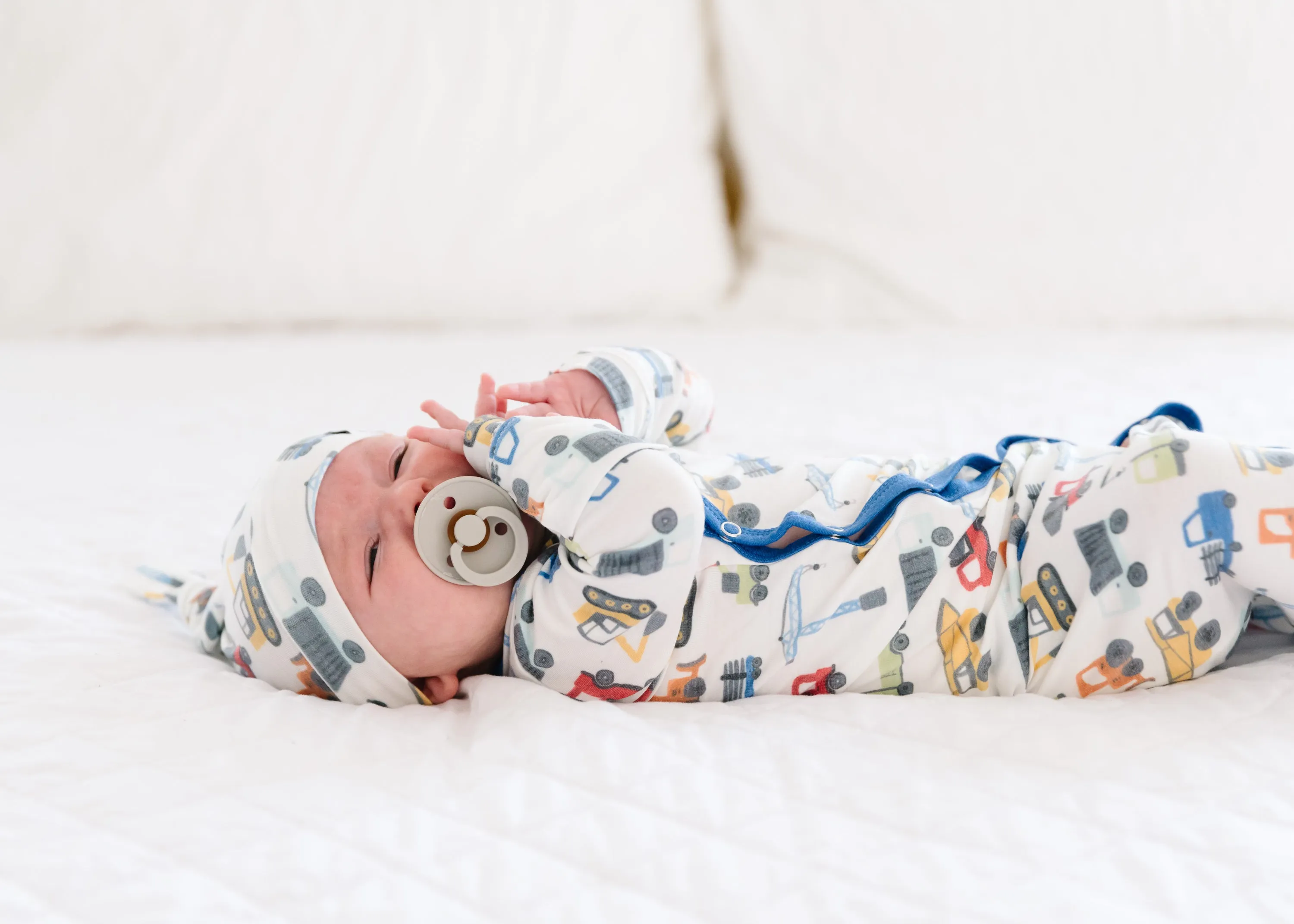 Newborn Knotted Gown - Diesel