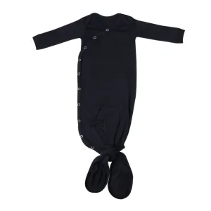 Newborn Knotted Gown - Midnight