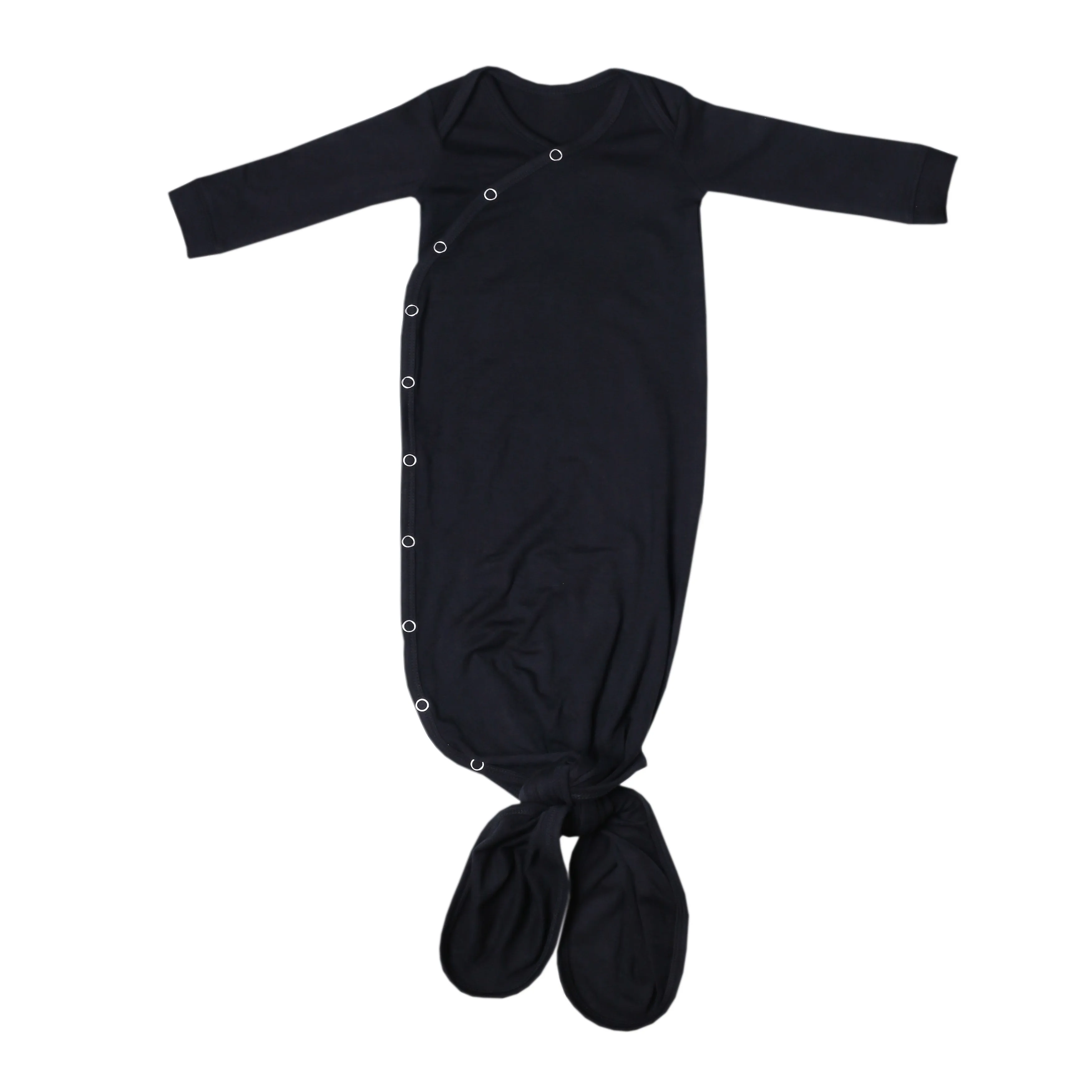 Newborn Knotted Gown - Midnight