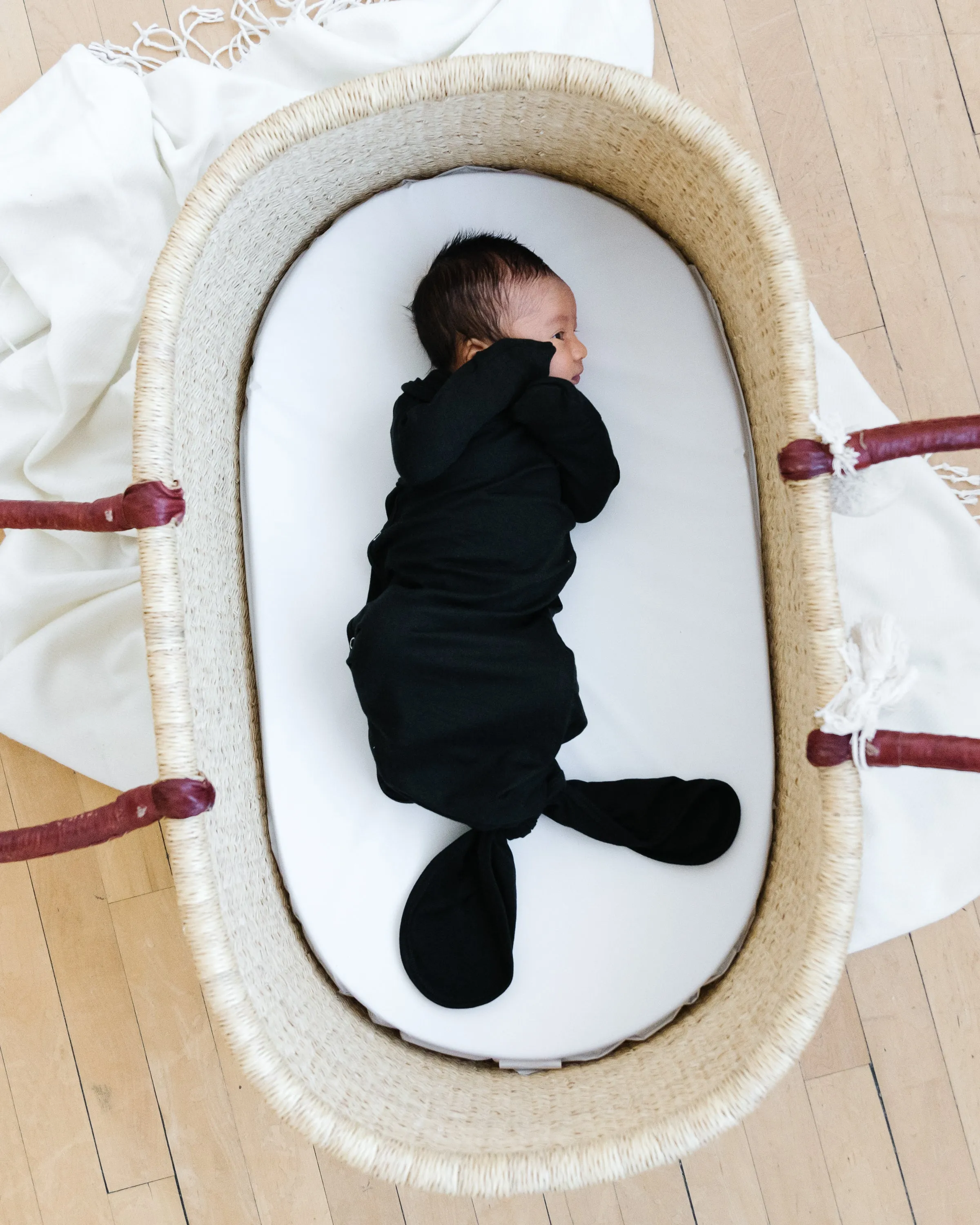 Newborn Knotted Gown - Midnight