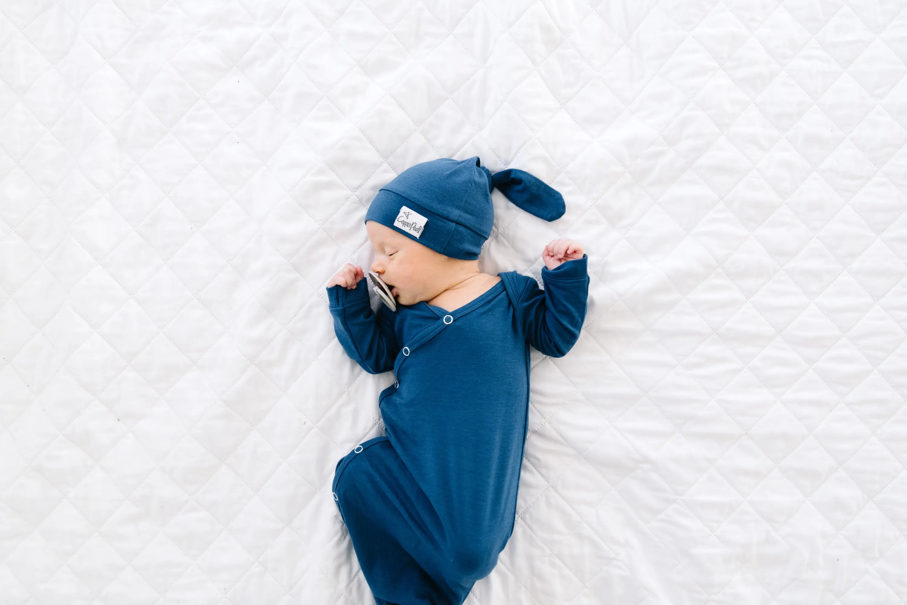 Newborn Knotted Gown - River
