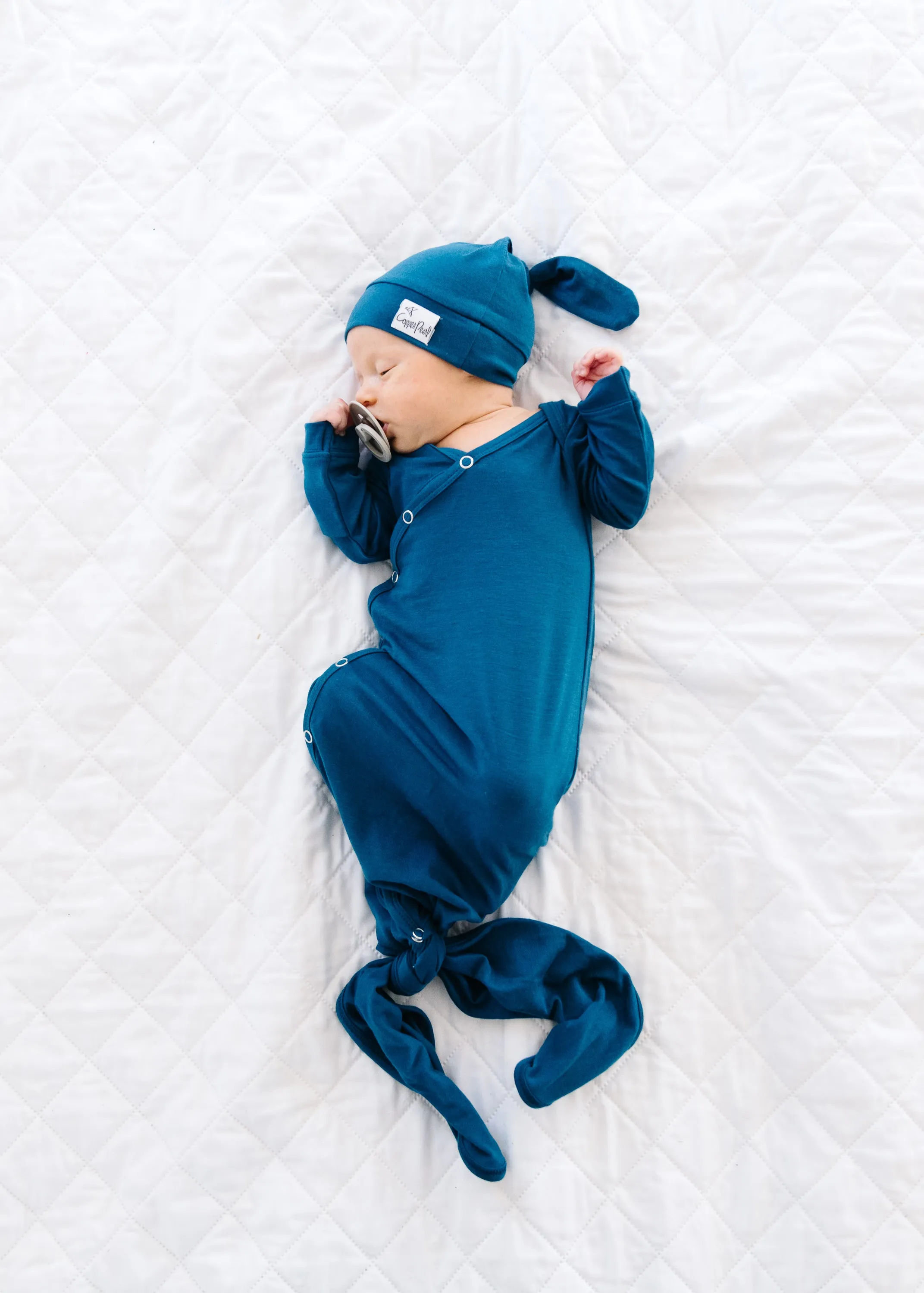 Newborn Knotted Gown - River