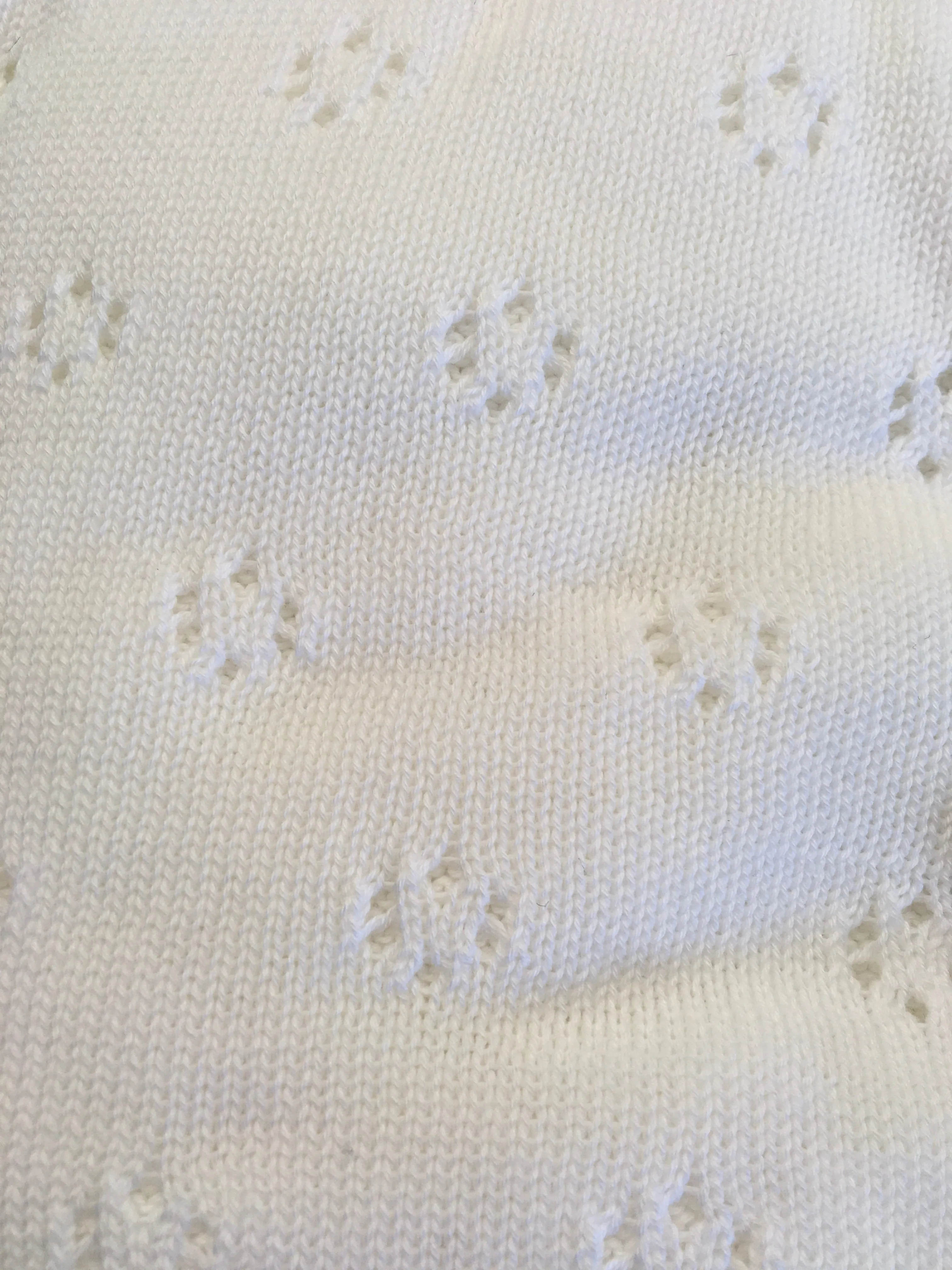 Nico Dingo Cream Frilled  Cotton Knit Baby Blanket