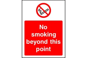 No Smoking beyond this point sign