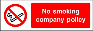 No smoking company policy sign