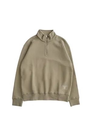 Norse Projects - Marten Relaxed Organic Raglan Half Zip - Sediment Green