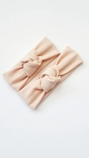 Nova Textured Knot Headband | Nude Mommy And Me Headband