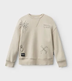 Nununu - All Inked Heavy Weight Sweatshirt - Smokey Natural