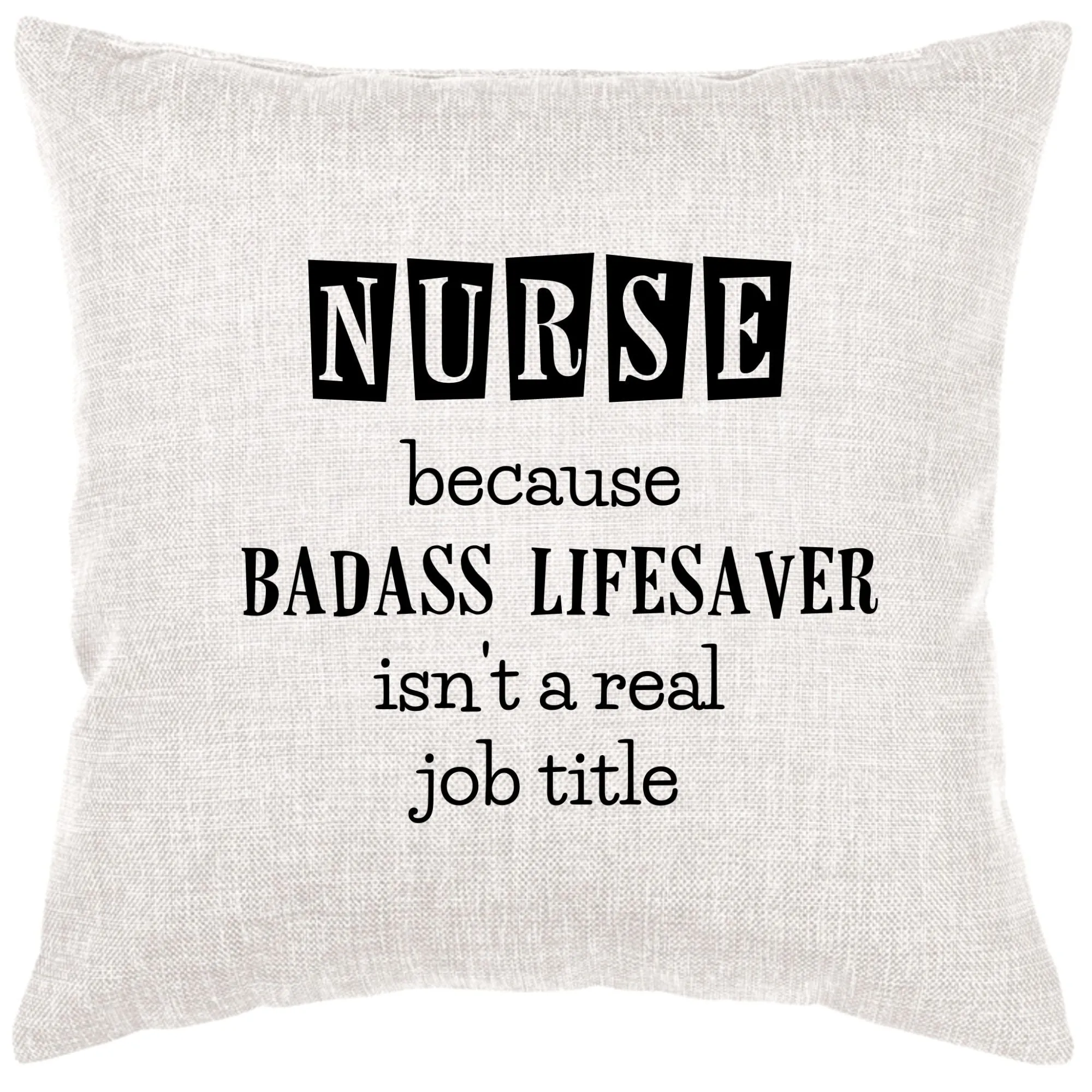 Nurse Job Title Pillow Cover