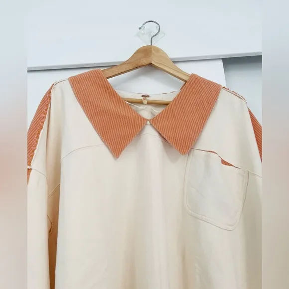 NWOT Free People Madeleine Oversized Sweatshirt Pullover Sweater Size XS