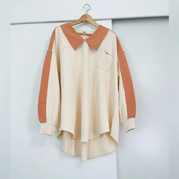 NWOT Free People Madeleine Oversized Sweatshirt Pullover Sweater Size XS