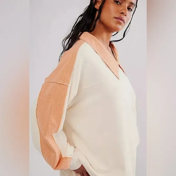 NWOT Free People Madeleine Oversized Sweatshirt Pullover Sweater Size XS