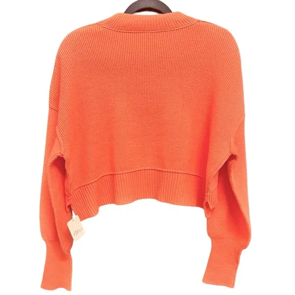 NWT $98 Free People Cropped Guava Juice Sweater