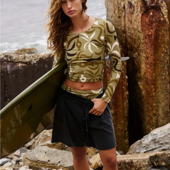 NWT Free People Movement East Rider shorts in black