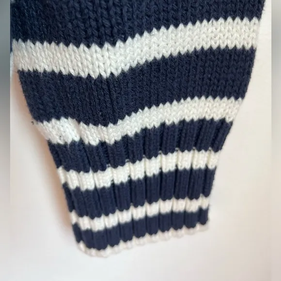 NWT J.Crew Women's Size XXS Rollneck sweater in Navy/White stripes