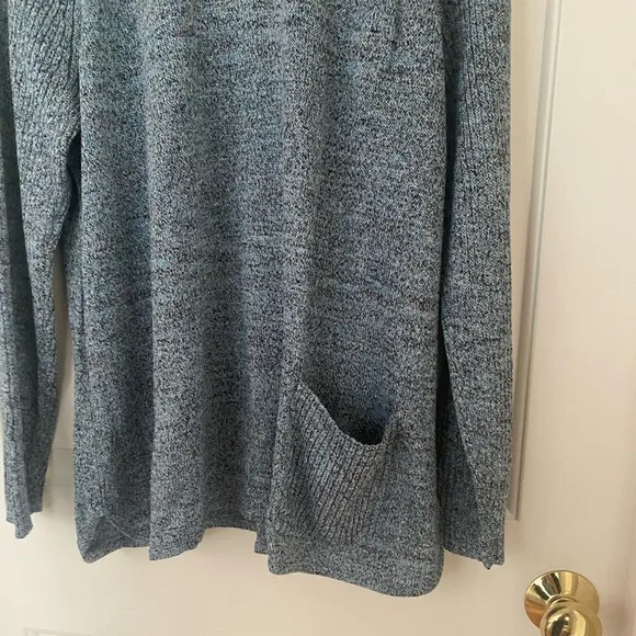 NWT J.Jill PureJill Ice Blue Multi Cozy Sweater