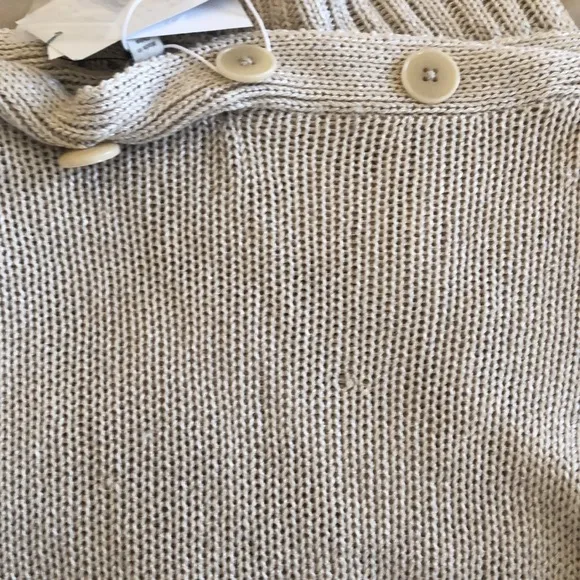 NWT Joie Gadelle Boatneck Off Shoulder Pullover Slouchy Sweater S Beige