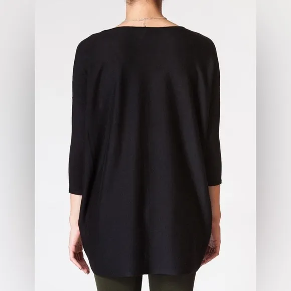 NWT Kerisma Raven slouchy knit sweater pocket V neck Black MSRP$87