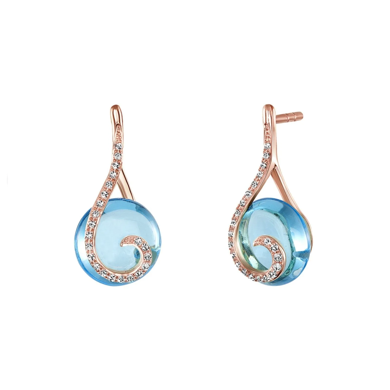 Oceania Swiss Blue Topaz Earrings