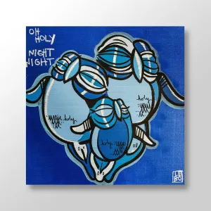 Oh Holy Night Night, Holy Holy Holy - Lebo Brushed Aluminum Artbond