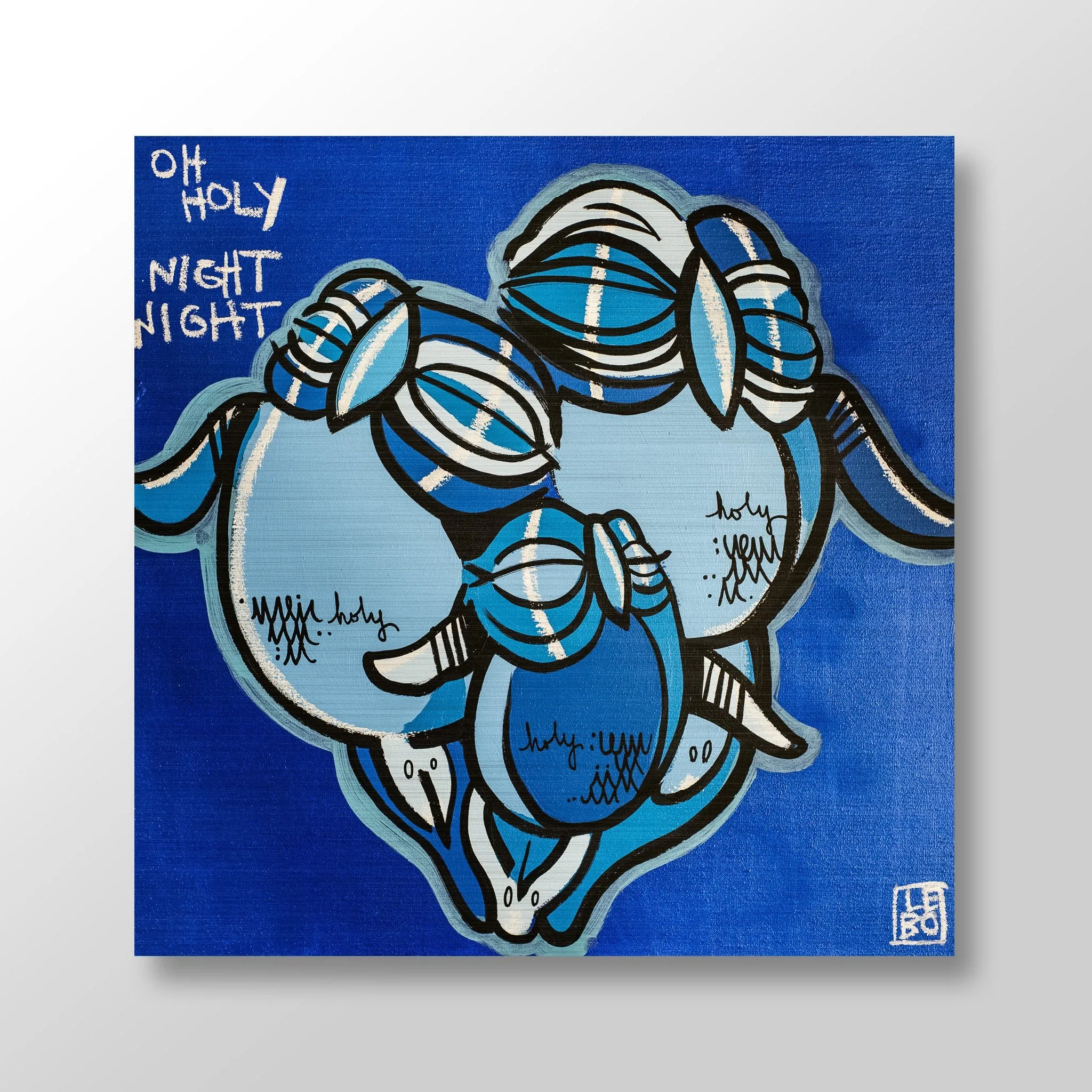 Oh Holy Night Night, Holy Holy Holy - Lebo Brushed Aluminum Artbond