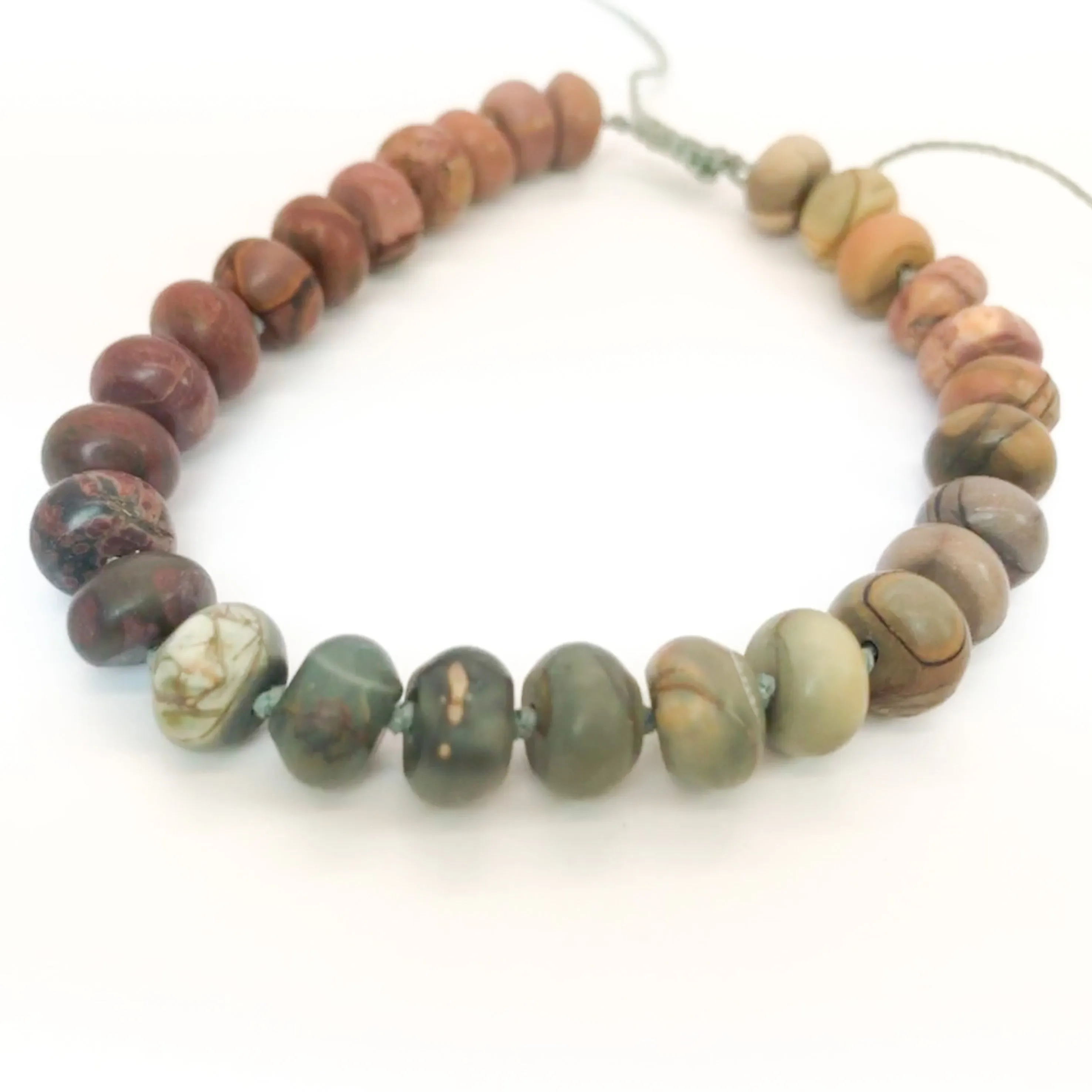 Ombre Mushroom Jasper Adjustable Bracelet
