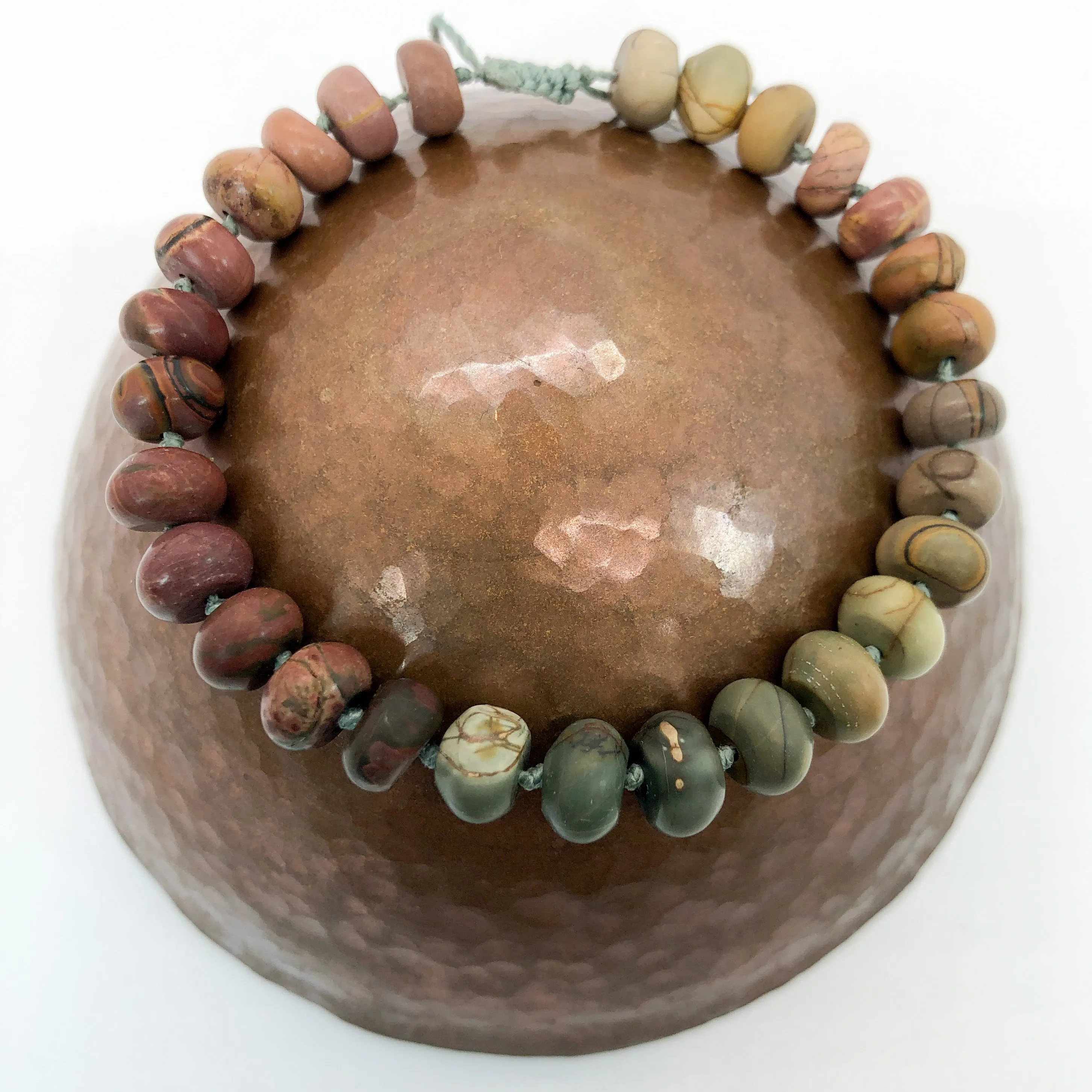 Ombre Mushroom Jasper Adjustable Bracelet