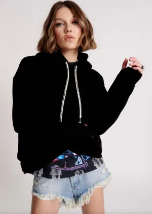 One Teaspoon OTS Twisted Hoody Black
