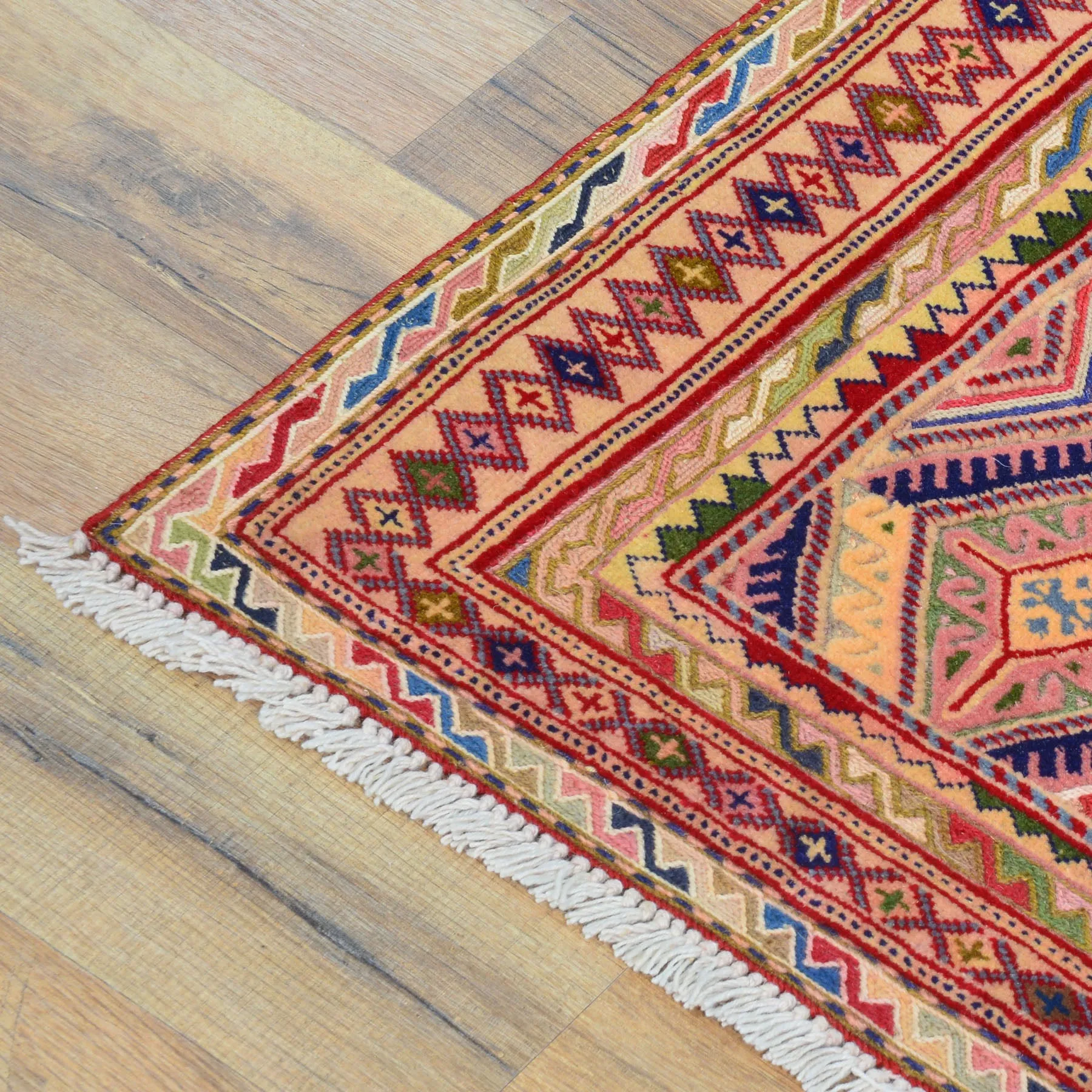 Oriental Multi-Weave Tribal Sumak Handmade 100% Wool Rug (Size 2.4 X 10.8) Cwral-8787