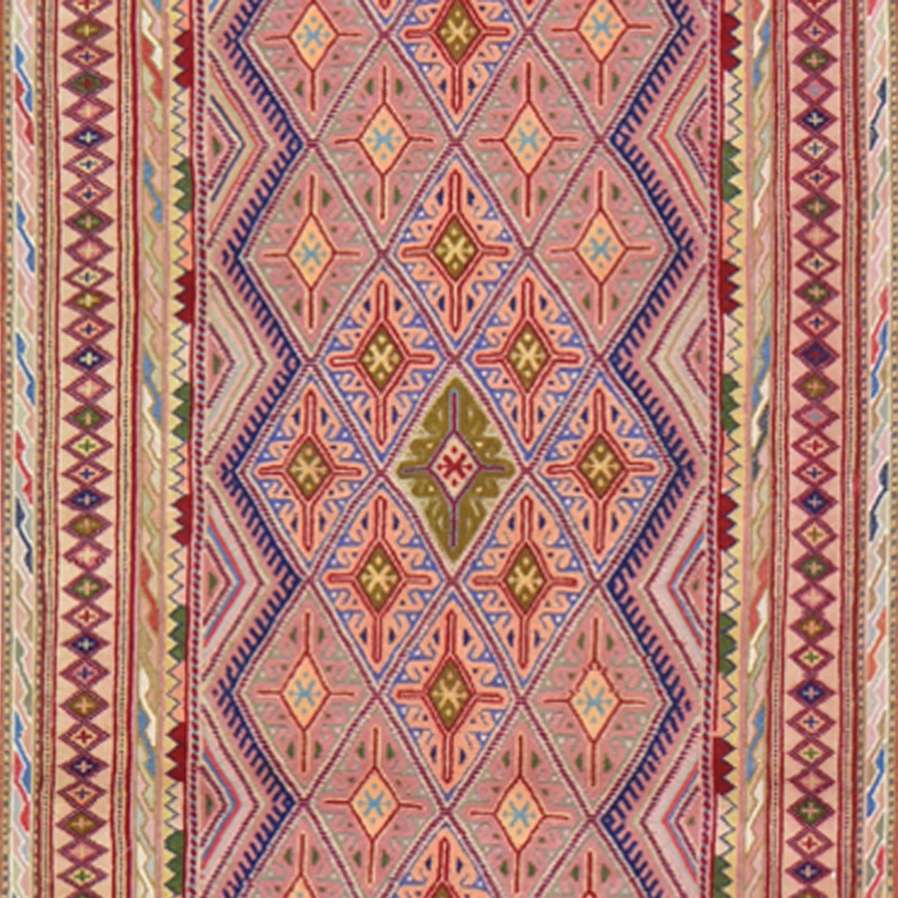 Oriental Multi-Weave Tribal Sumak Handmade 100% Wool Rug (Size 2.4 X 10.8) Cwral-8787