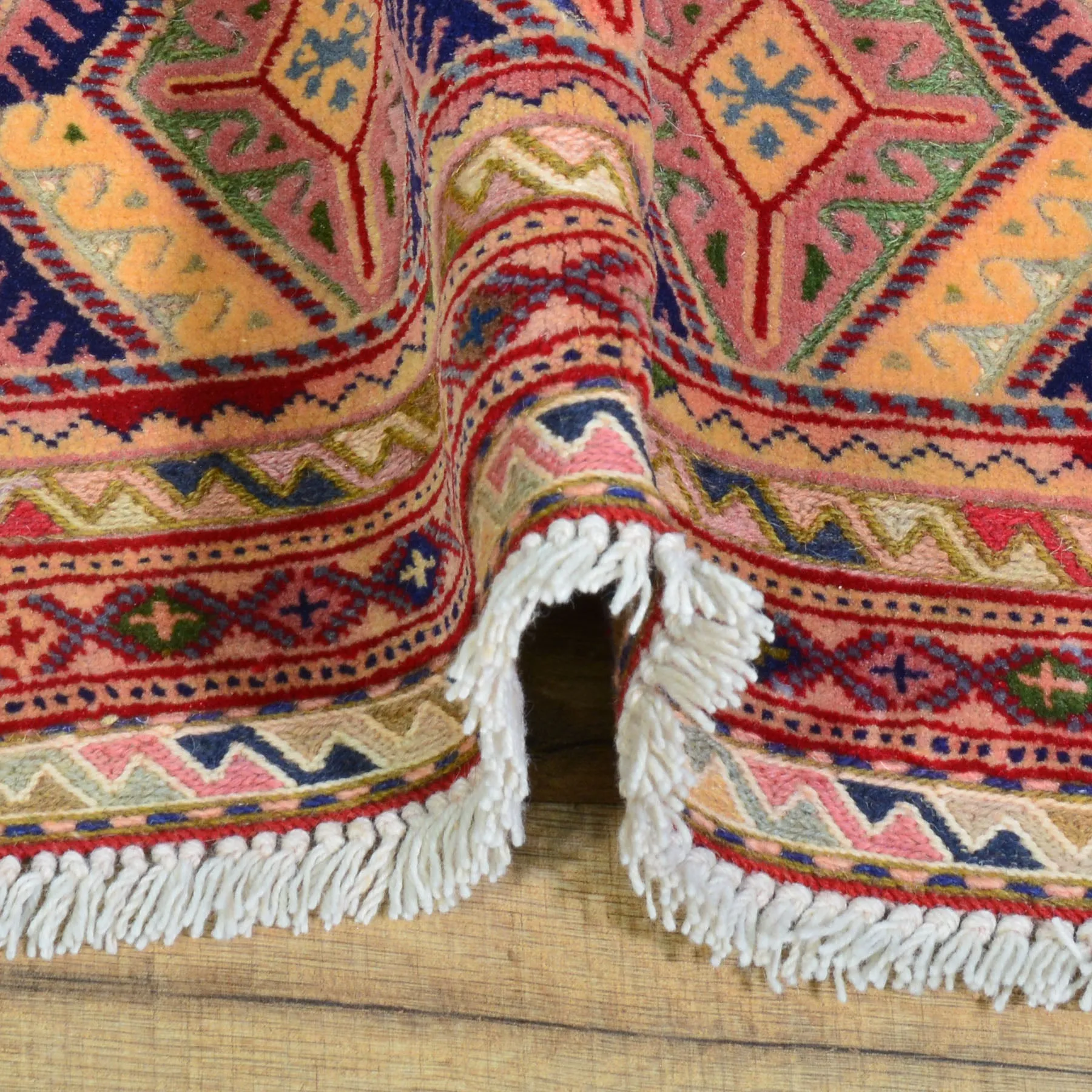 Oriental Multi-Weave Tribal Sumak Handmade 100% Wool Rug (Size 2.4 X 10.8) Cwral-8787