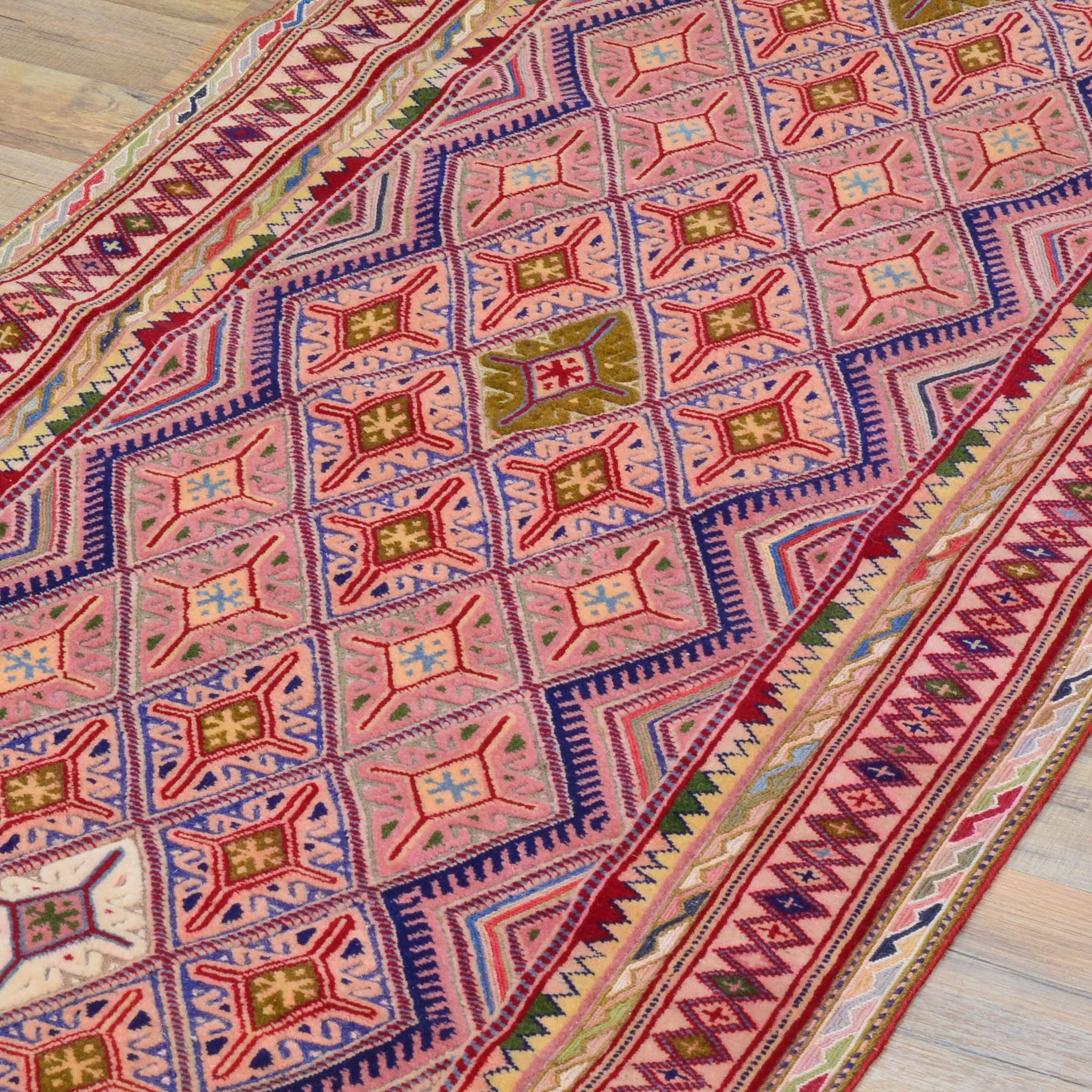 Oriental Multi-Weave Tribal Sumak Handmade 100% Wool Rug (Size 2.4 X 10.8) Cwral-8787