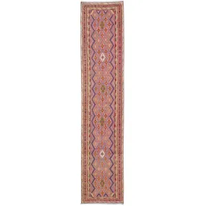 Oriental Multi-Weave Tribal Sumak Handmade 100% Wool Rug (Size 2.4 X 10.8) Cwral-8787