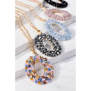 Oval and Glass Bead Necklace