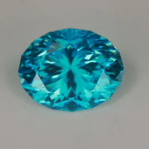Oval Blue Zircon Gemstone 4.34cts