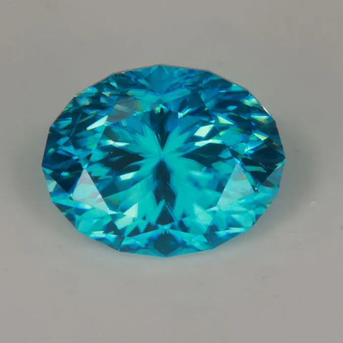 Oval Blue Zircon Gemstone 4.34cts