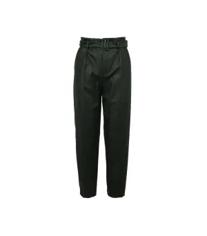 Pantalone Slouchy Ecopelle - Nero
