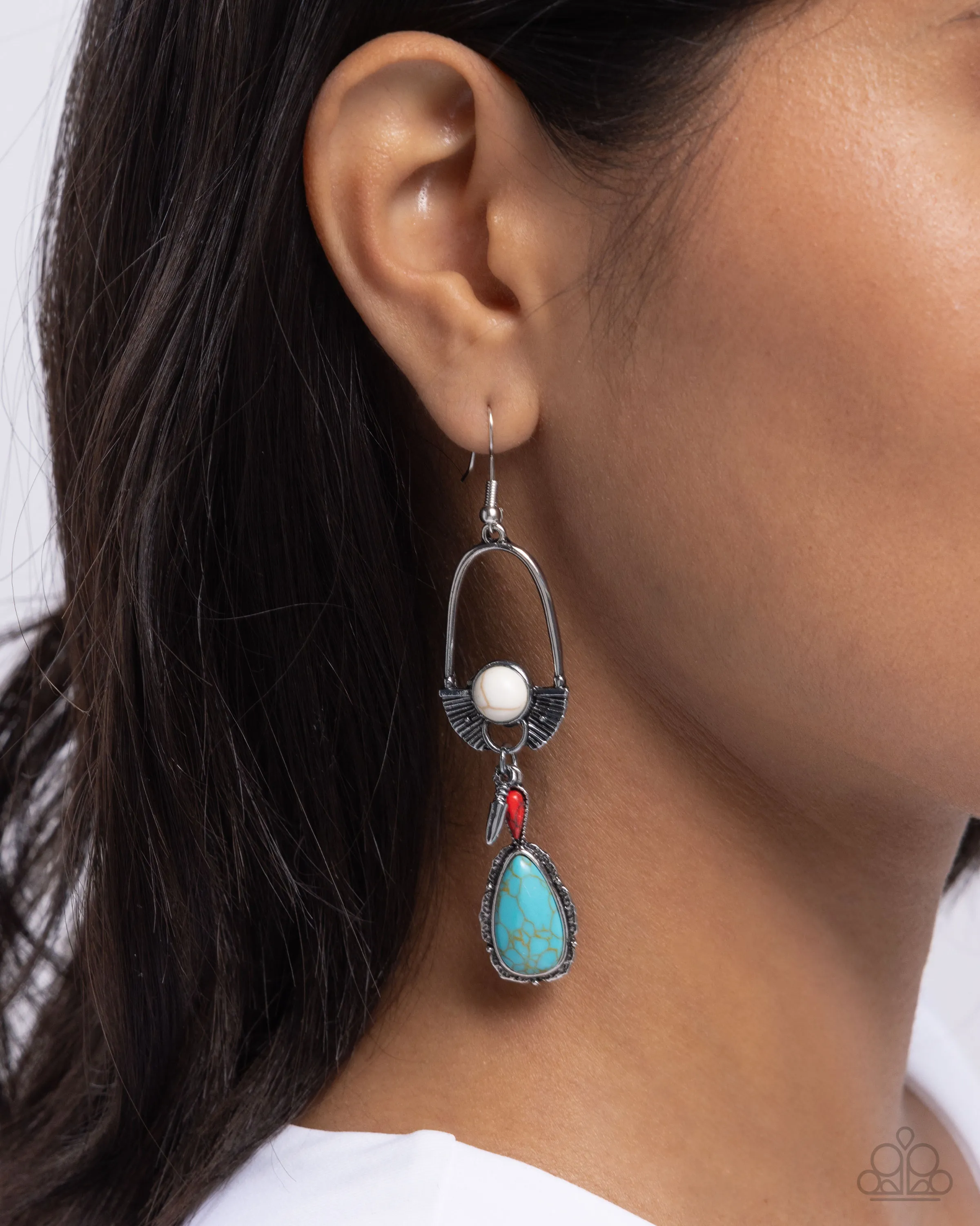 Paparazzi Badlands Basic - Multi Earrings