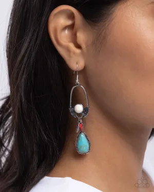 Paparazzi Badlands Basic - Multi Earrings
